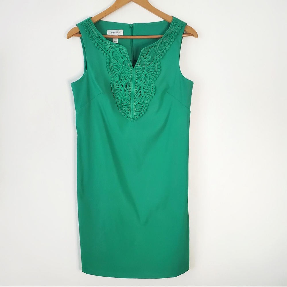 DRESSBARN Sleeveless Midi Dress Green Size 10